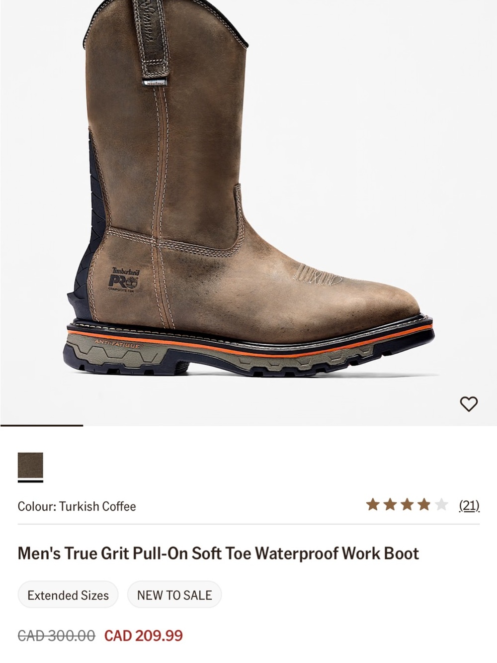 Timberland PRO True Grit Work Boot (Soft toe)